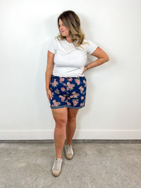 Perfect Peony Denim Shorts