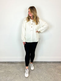 Quarter Button Knit Sweater