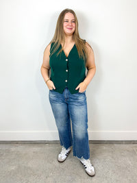 Summer Girl Hunter Green Vest