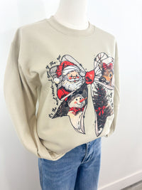 Vintage Christmas Bow Sweatshirt