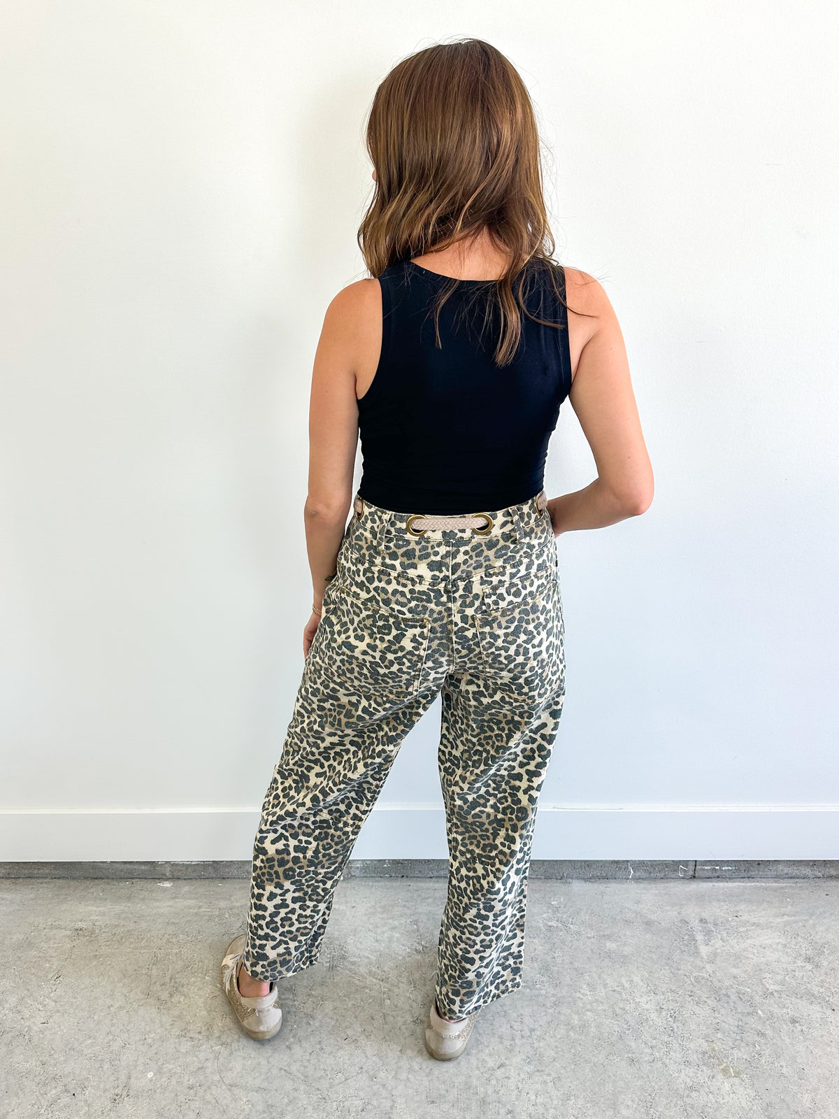 Leopard Barrel Jeans