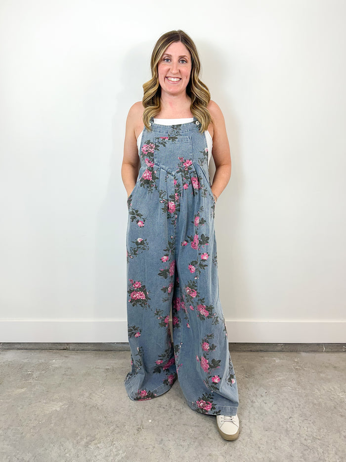 Rose Garden Denim Overalls