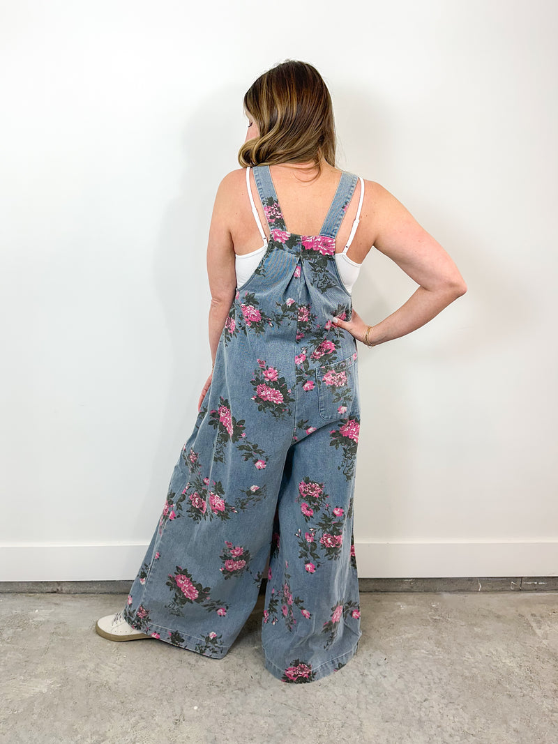 Rose Garden Denim Overalls
