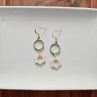 Poppy Earrings- Cream