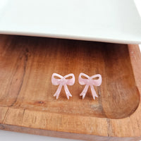 Bow Studs- Pink