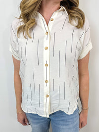 Walk the Line Print Blouse
