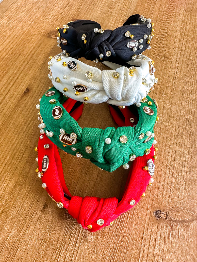 Beaded Football Headband