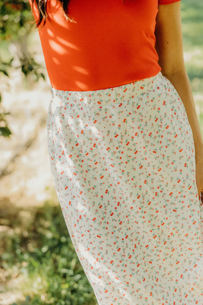 Cherry Blossom Midi Skirt