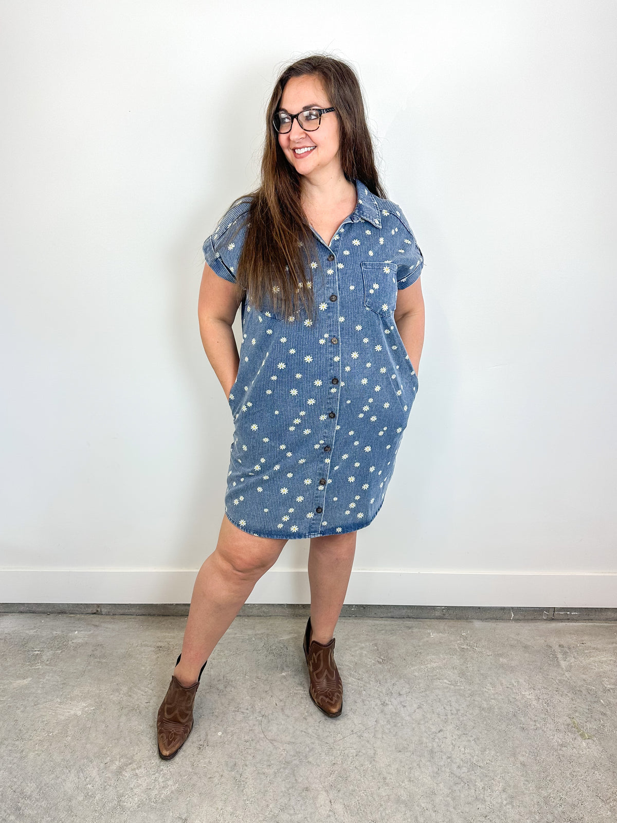 Daisy Denim Shirt Dress
