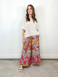 Floral Wide Leg Pants