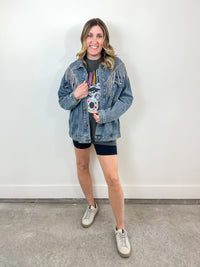 Vegas Denim Rhinestone Jacket