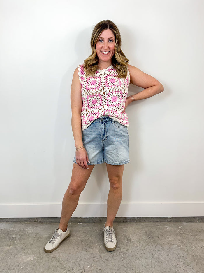 Flower Child Crochet Tank