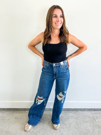 Adjustable Waist Straight Leg Judy Blue Jeans
