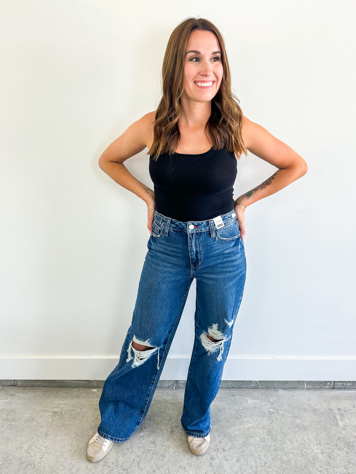 Adjustable Waist Straight Leg Judy Blue Jeans