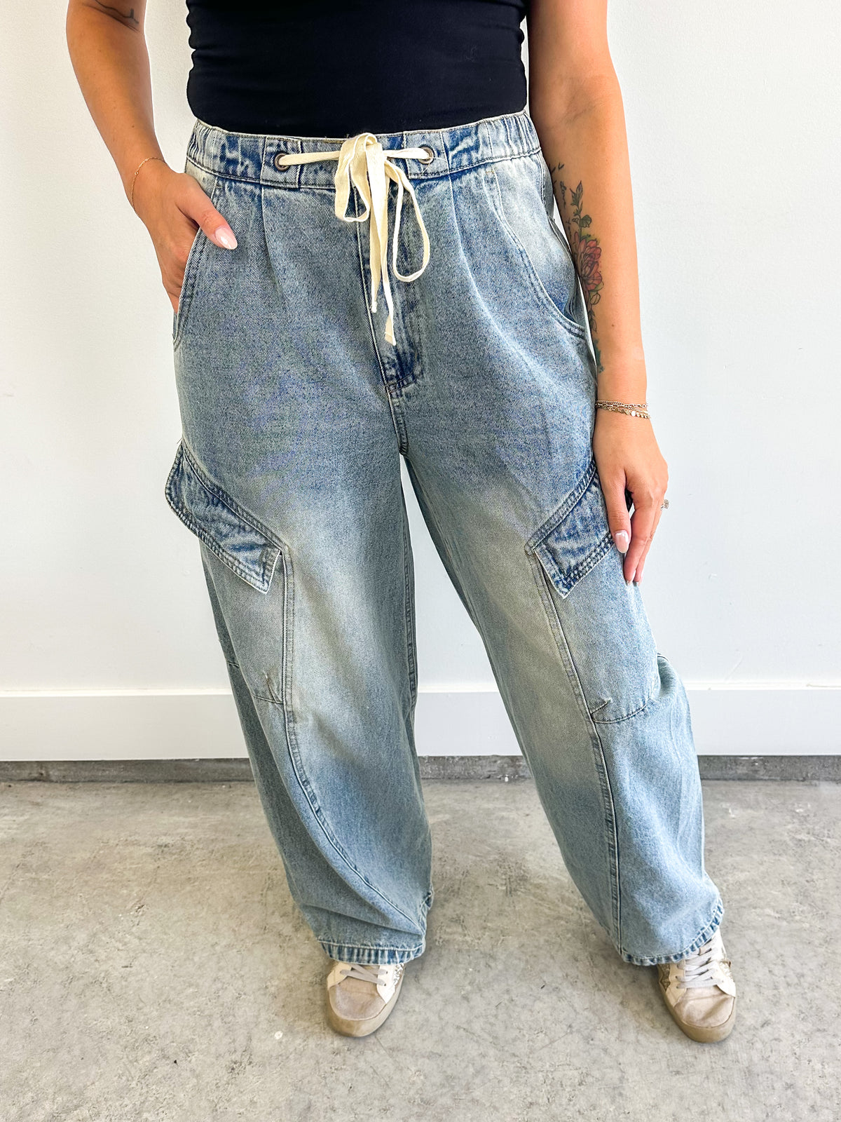 Cargo Barrel Jeans