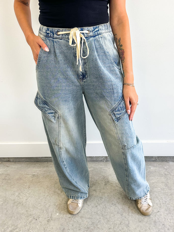 Cargo Barrel Jeans