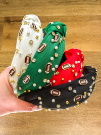 Beaded Football Headband
