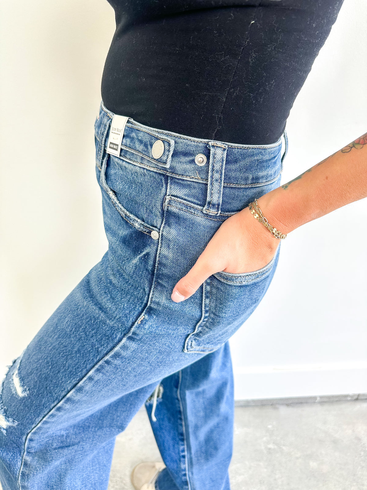 Adjustable Waist Straight Leg Judy Blue Jeans