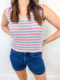 Striped Boxy Knit Tank