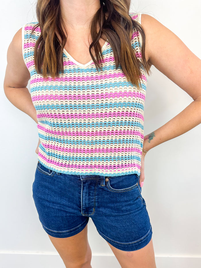 Striped Boxy Knit Tank