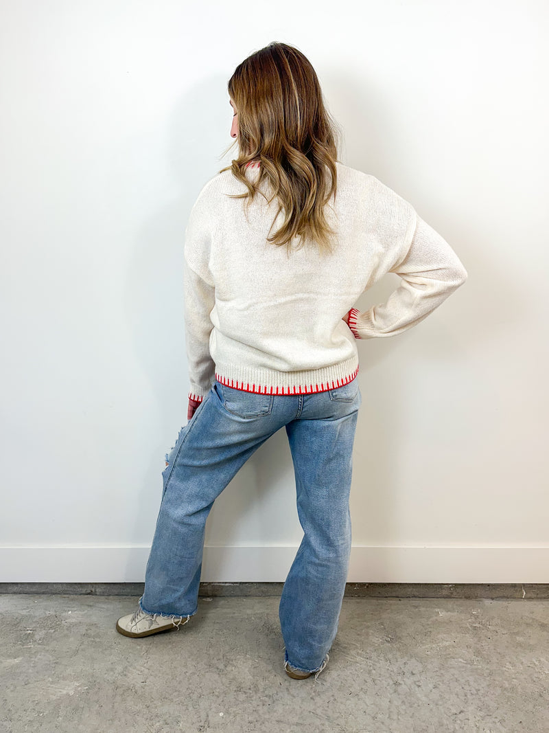 Red Bow Holiday Sweater