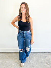 Adjustable Waist Straight Leg Judy Blue Jeans