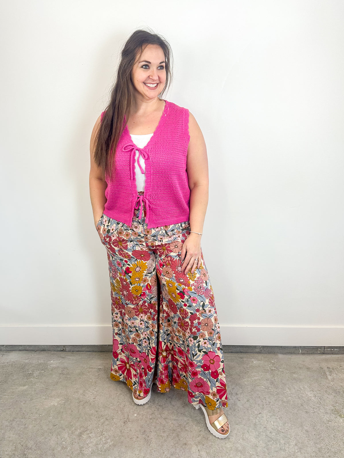 Floral Wide Leg Pants