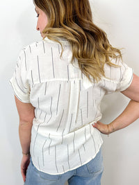 Walk the Line Print Blouse