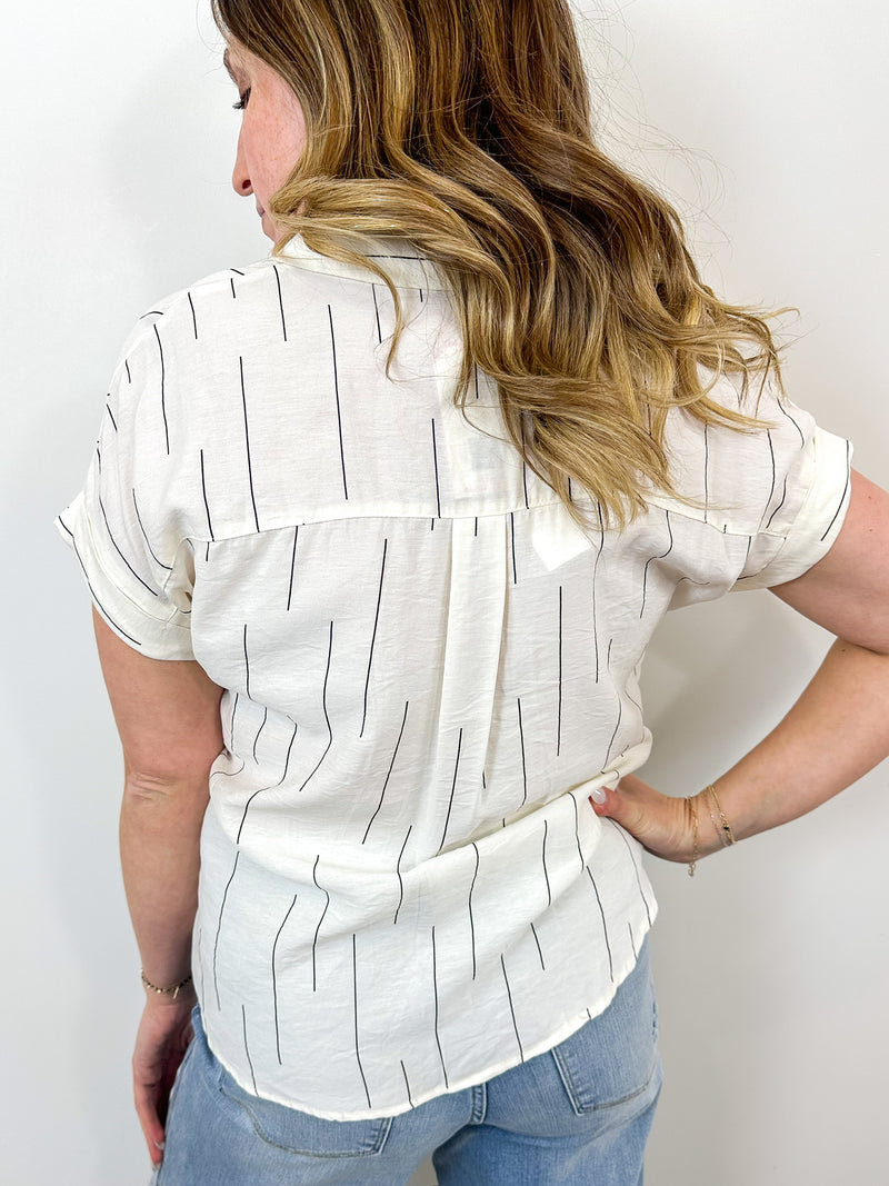 Walk the Line Print Blouse