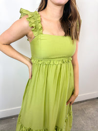 Kiwi Empire Waist Midi Dress