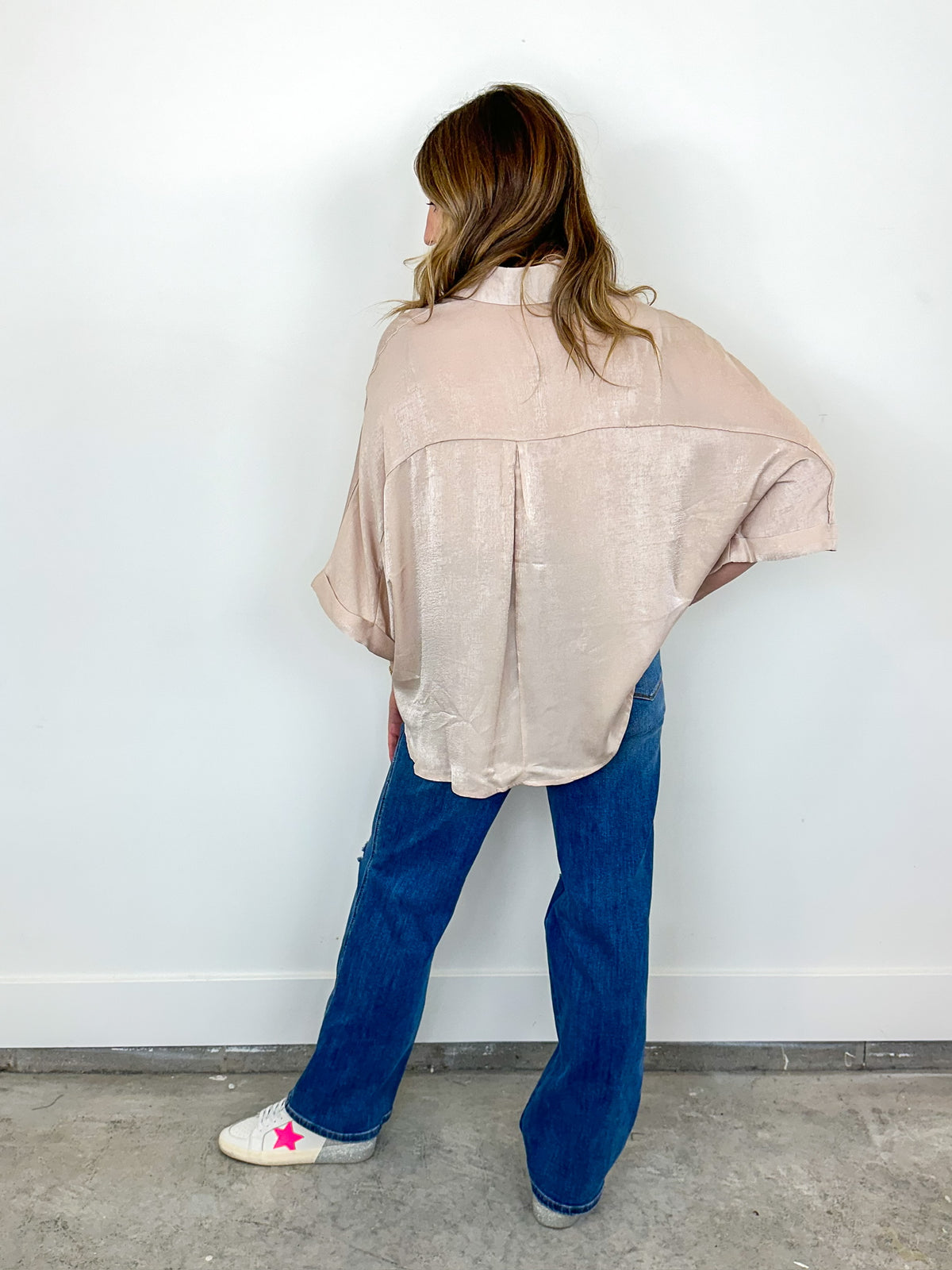 Champagne Silky Spring Top