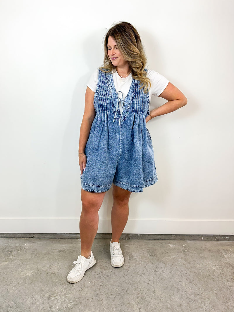The Viral Denim Romper