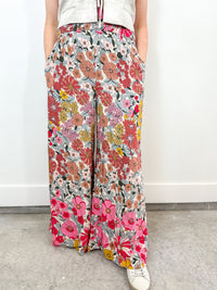 Floral Wide Leg Pants