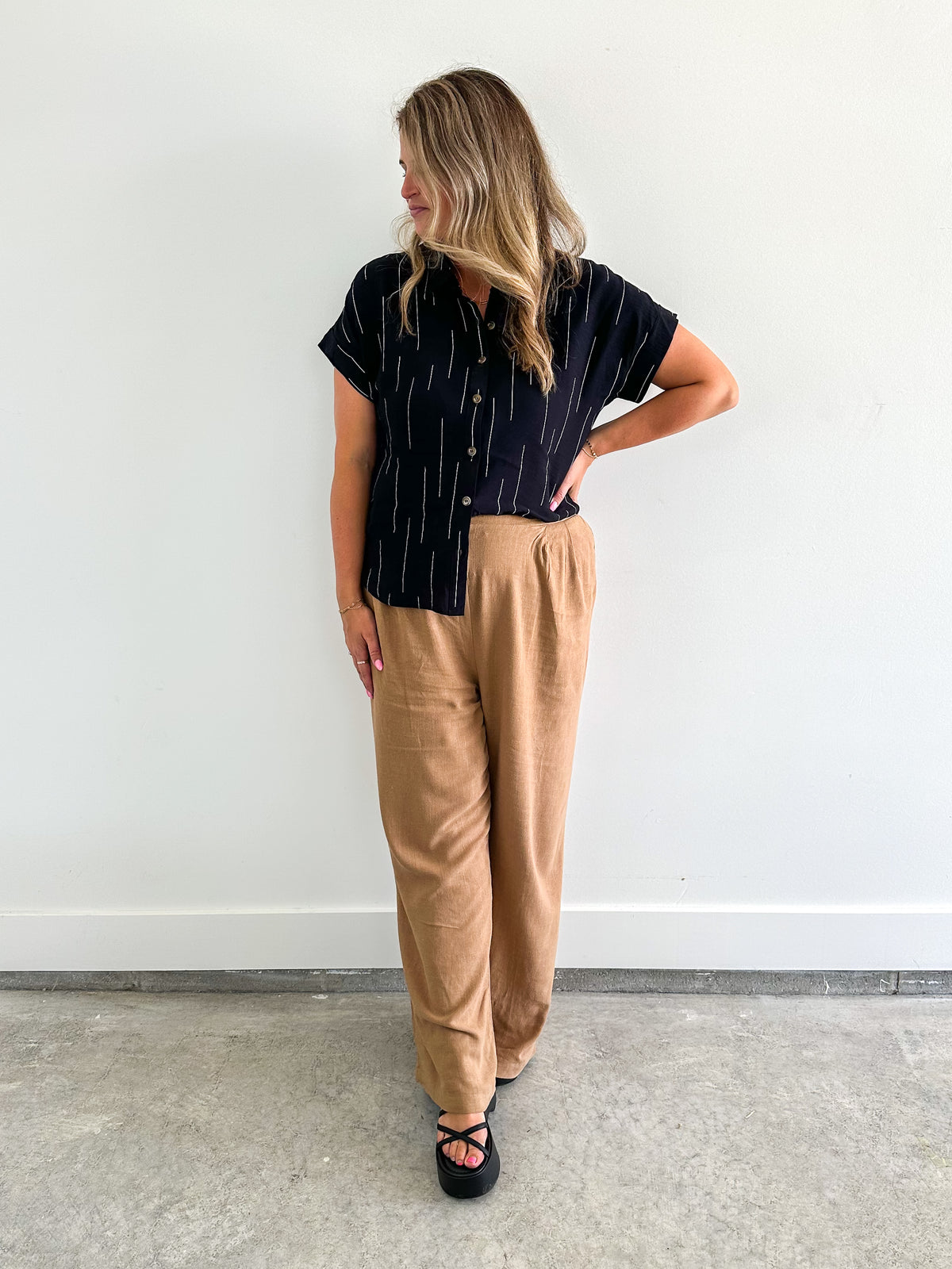 Walk the Line Print Blouse