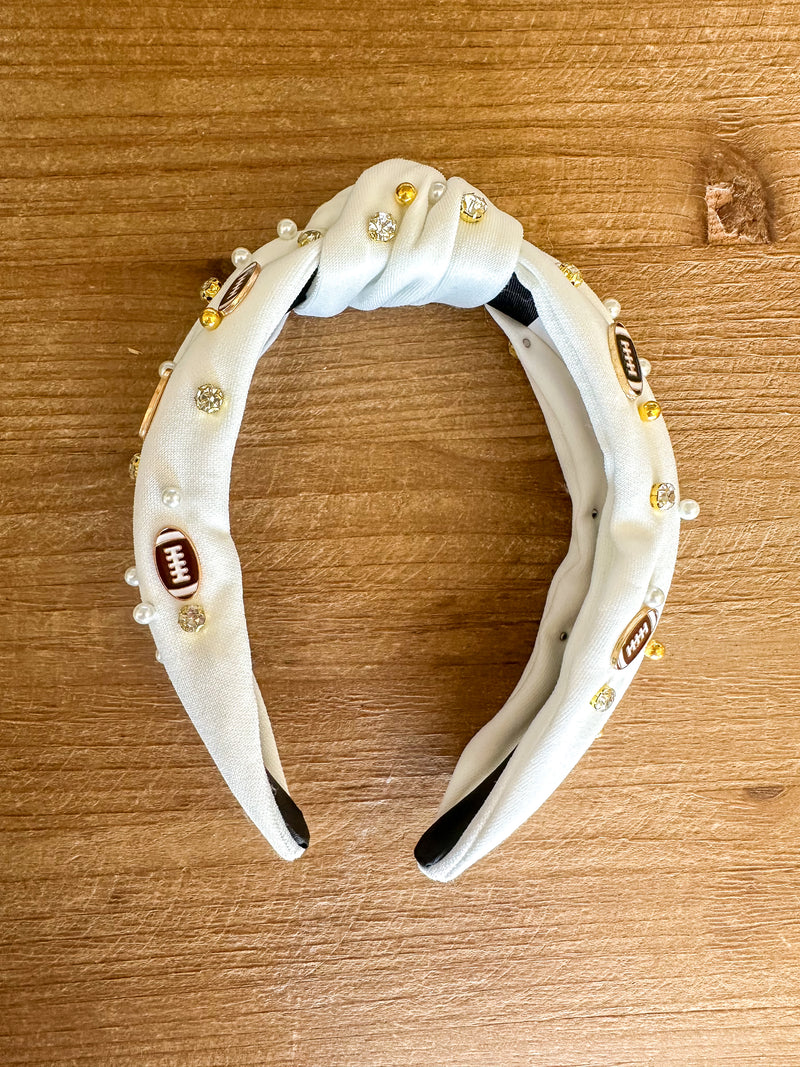 Beaded Football Headband