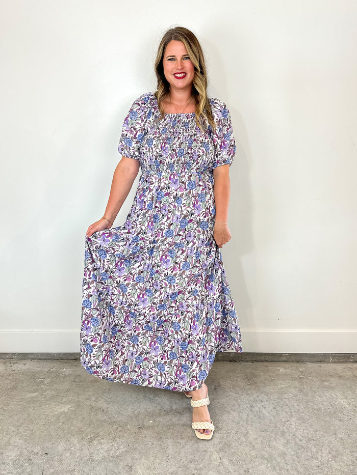 Violet Floral Maxi Dress