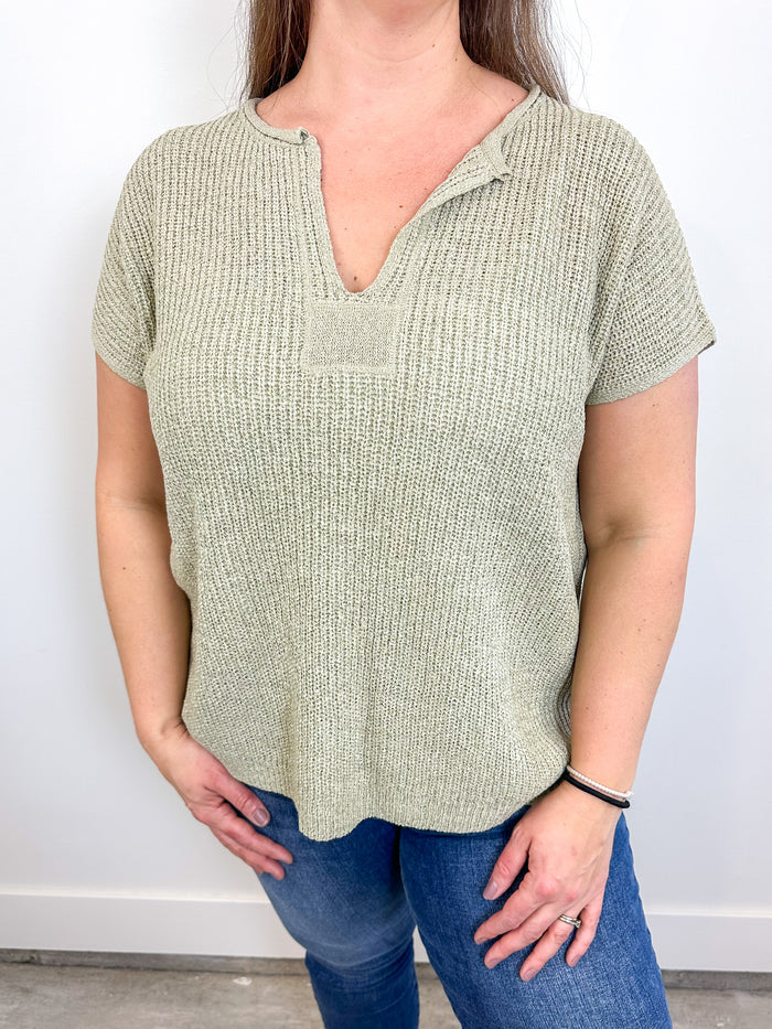 Knit V-Neck Top