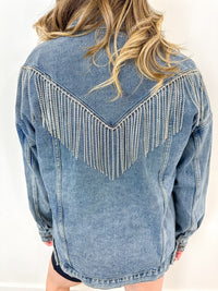 Vegas Denim Rhinestone Jacket