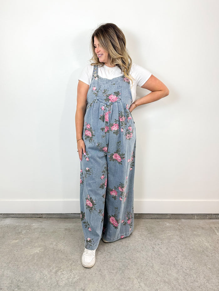 Rose Garden Denim Overalls