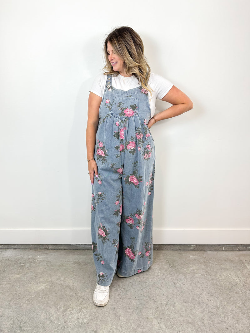 Rose Garden Denim Overalls