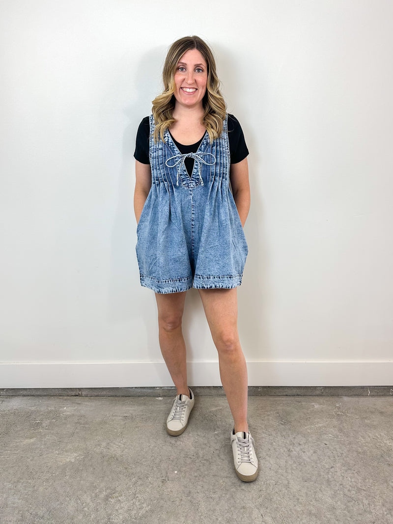 The Viral Denim Romper