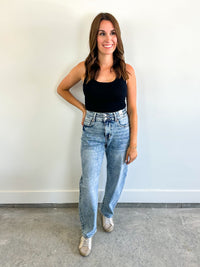 Marlow Double Waistband Barrel Judy Blue Jeans