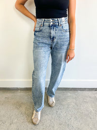 Marlow Double Waistband Barrel Judy Blue Jeans