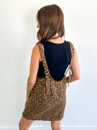 Leopard Denim Mini Dress