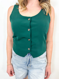 Summer Girl Hunter Green Vest