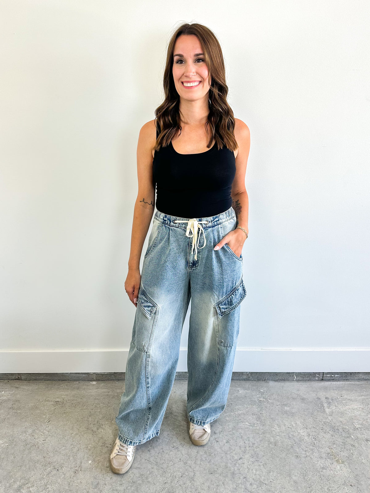 Cargo Barrel Jeans