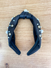 Pearl & Jewel Knotted Headband