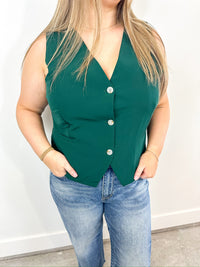 Summer Girl Hunter Green Vest