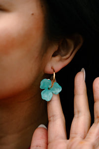 Magnolia Hoops - Aqua