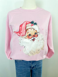 Pink Vintage Santa Sweatshirt